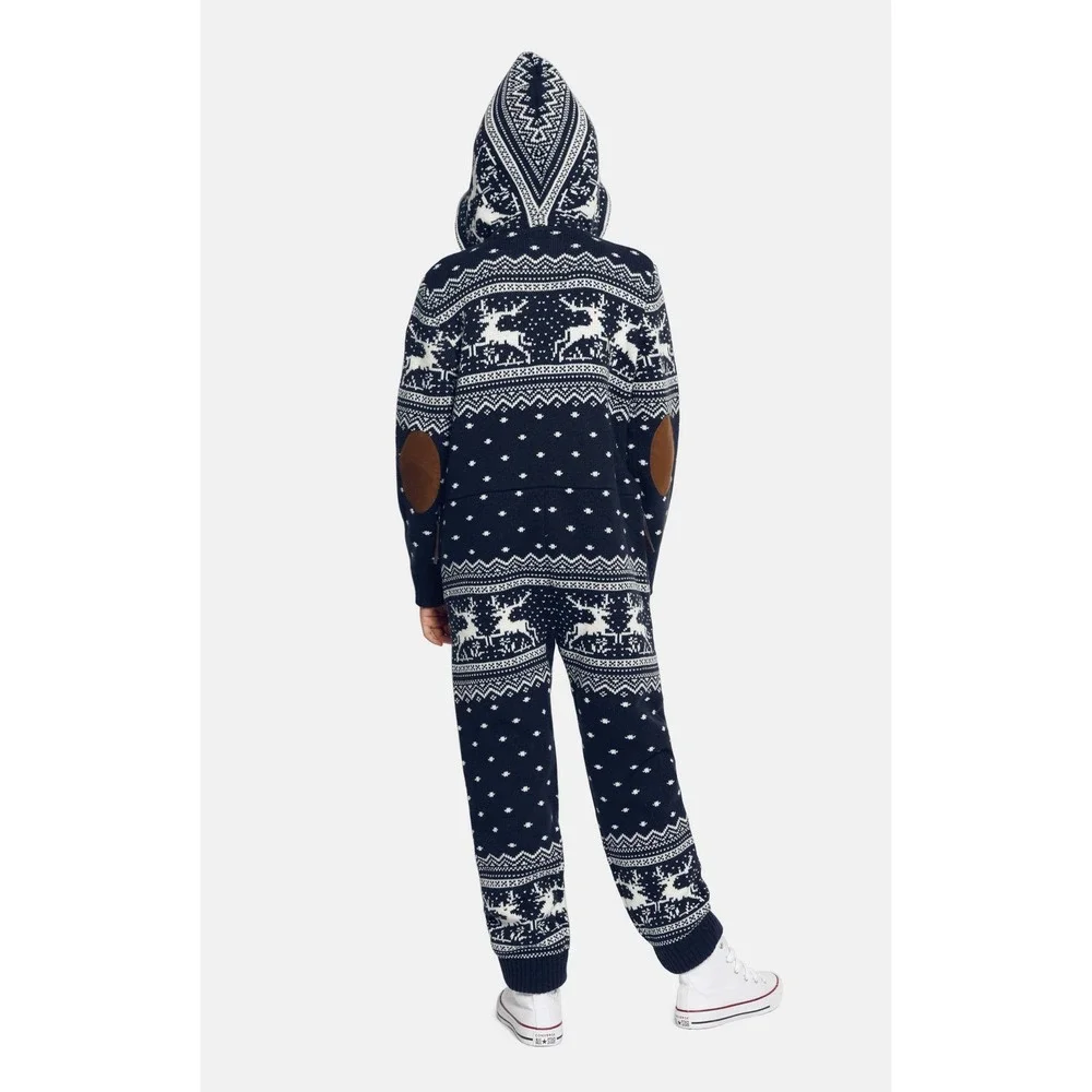 Onepiece Holidays Are Coming KIDS Navy Size EU 134=US 8-9 Onesie Winter Jumpsuit